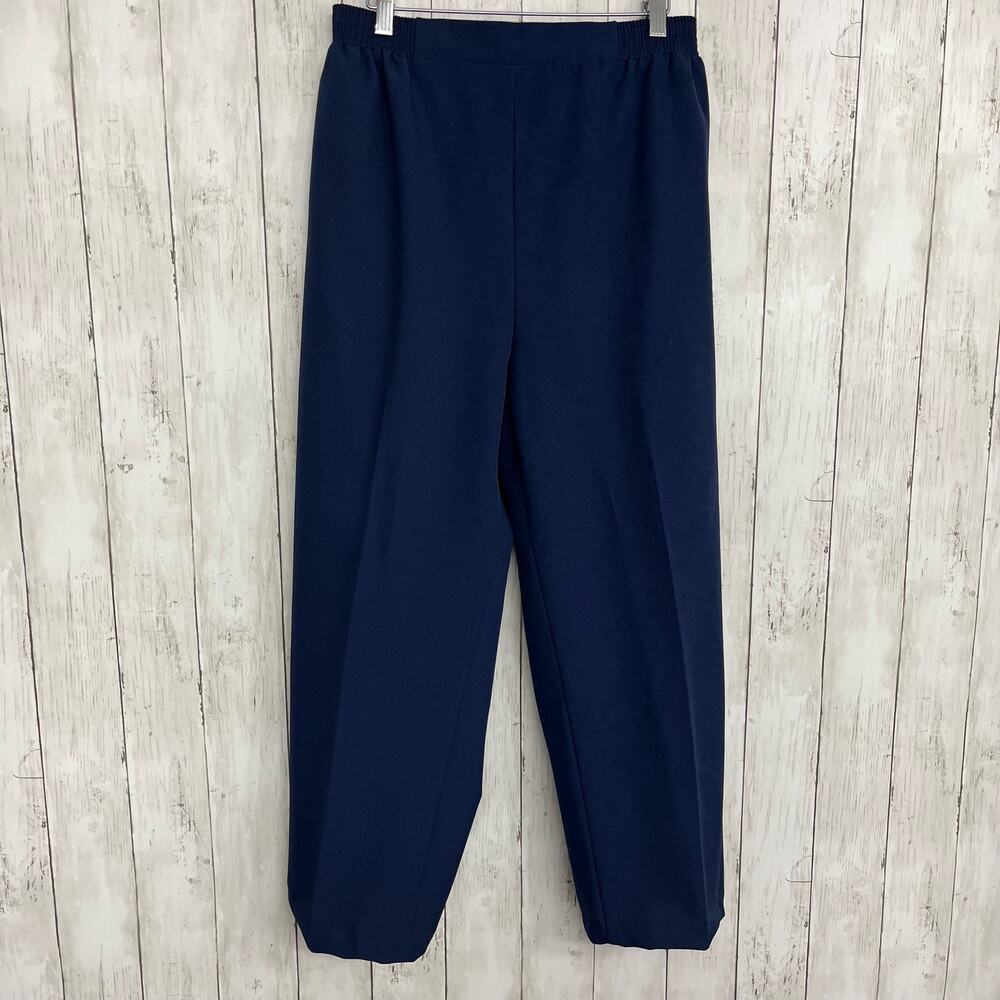 Vintage Monterey Canyon Blue Stretch Top Straight Leg Slacks Pants 16